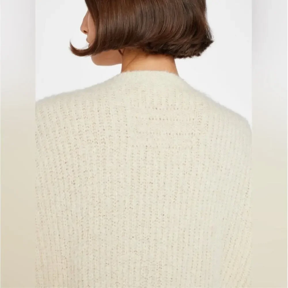 Frame Denim Lounge Cardi in Off White Alpaca Large NWT